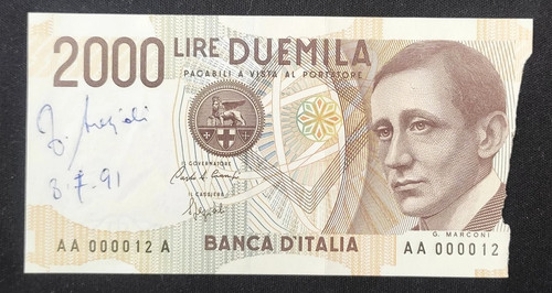 2000 lire marconi tripla - lire,