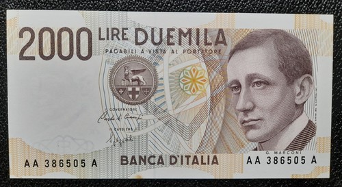 2000 lire marconi - lire, serie