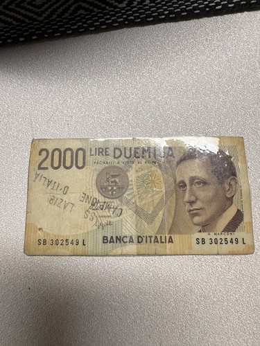 Banconota 2000 lire lazio - banconota, s.s.