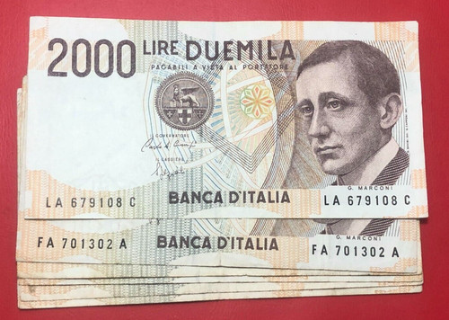 2000 lire guglielmo - guglielmo, marconi