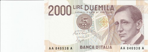 2000 lire marconi - lire, prima
