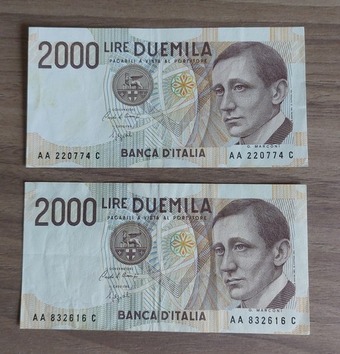 Lotto banconote 2000 - banconote, g