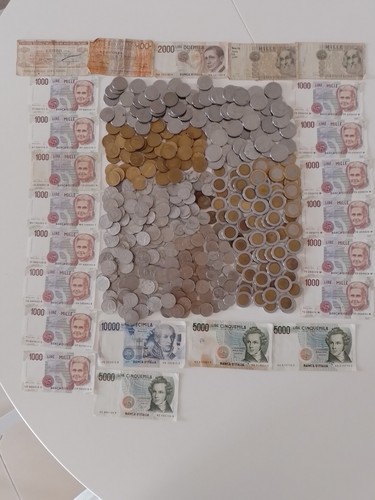 Lotto monete banconote - e, lire