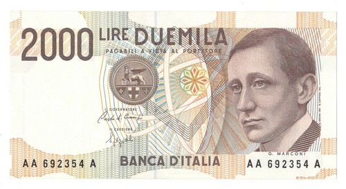 2000 lire marconi prima - lire,