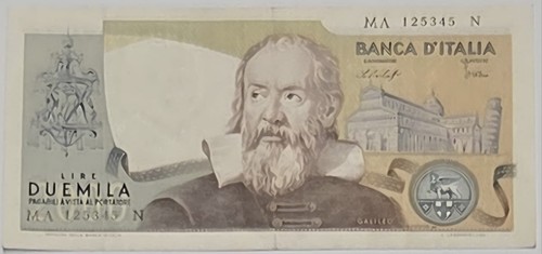 2000 lire galileo galilei 1976 - 2000,