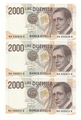 2000 lire marconi lettera a - lire,